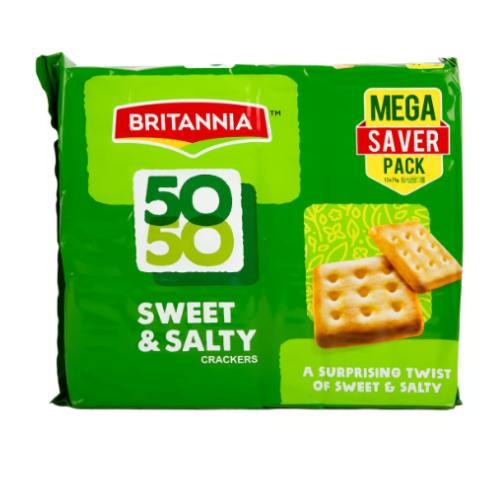 Britannia 50-50 Sweet & Salty Biscuit, 12 X 71 g