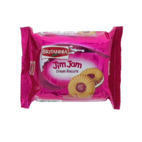 Britannia Jim Jam Cream Biscuits, 138 g