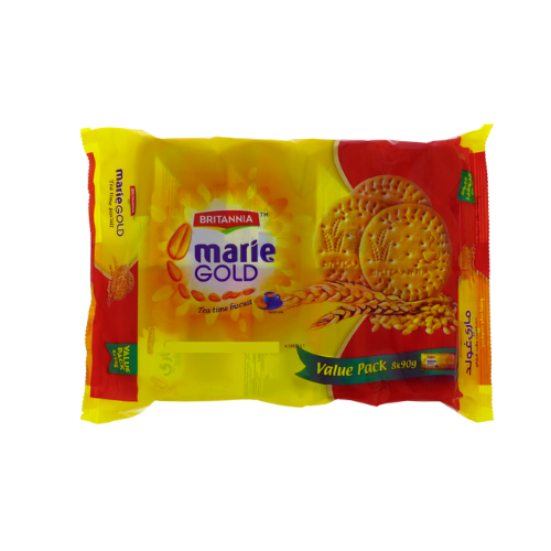 Britannia Marie Gold Tea Time Biscuits, 90 g X 8 Pcs