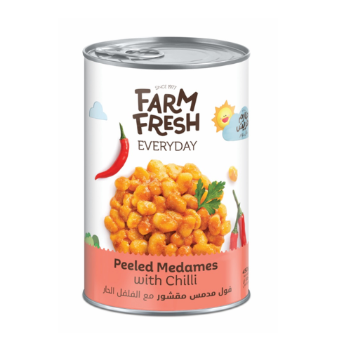 Farm Fresh Peeled Medames With Chilli, 450 g