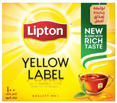 Lipton Yellow Black Tea 100 Tea Bags