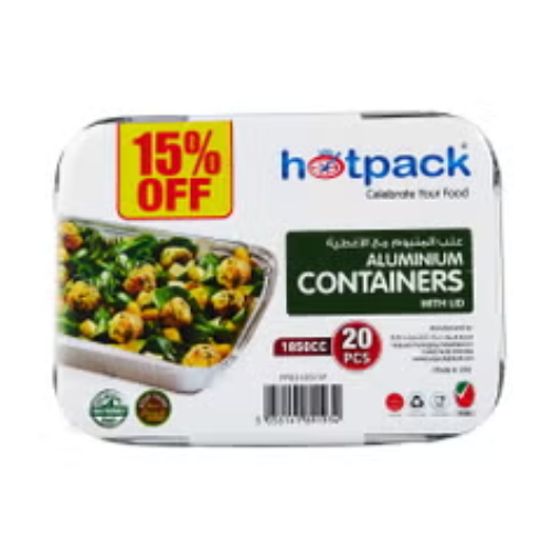 Hotpack 20-Piece Aluminium Container + Lid 15% offer