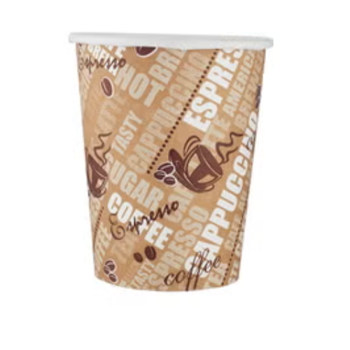 Hotpack 500 Piece Disposable Ripple Wrap Paper Cup - Multicolor