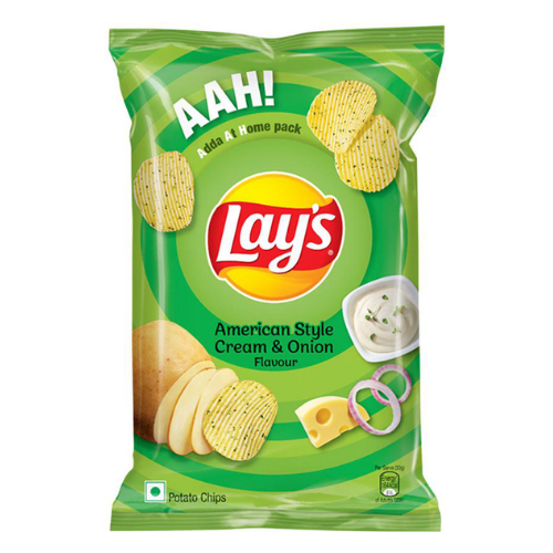 Lays American Style Cream And Onion Chips Indian Import, 90 g