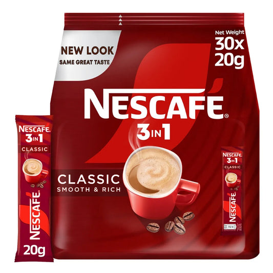 Nescafe Classic 3 In 1 Coffee Mix, 30 X 20 g