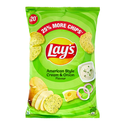 Lays American Style Cream And Onion Flavour, 50 g